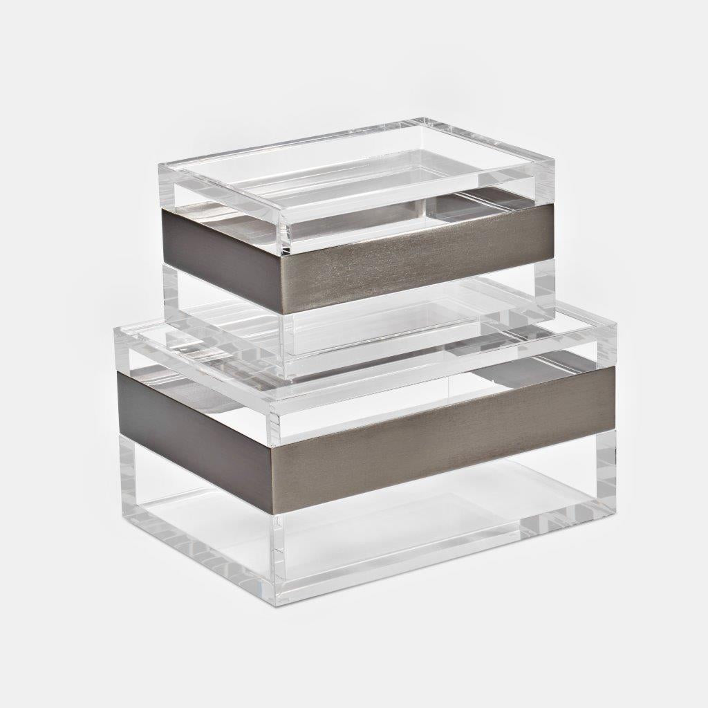Clara Mahjong Boxes - Silver