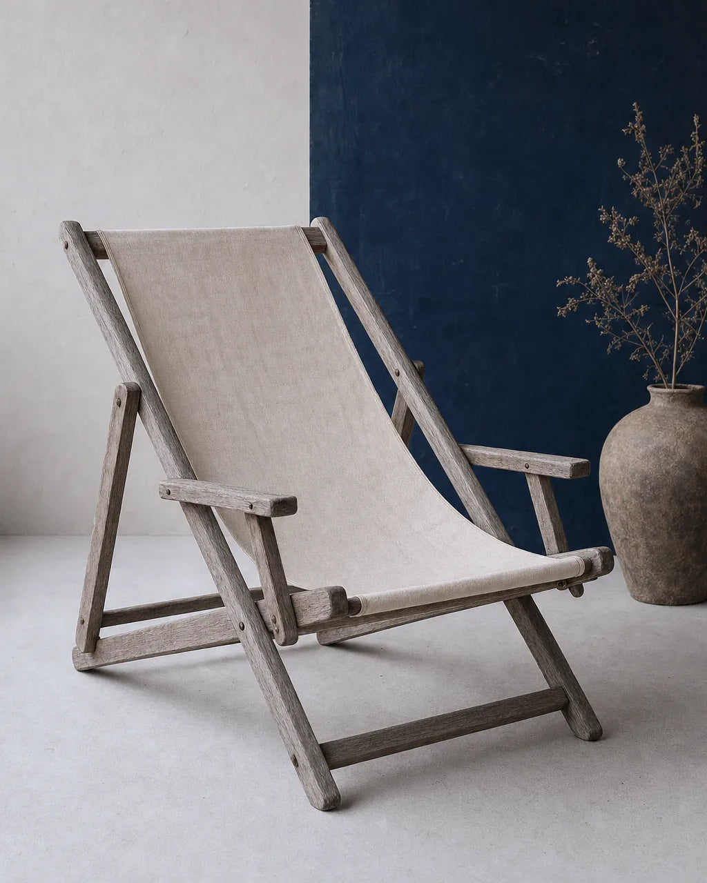 Weathered Teak Deck Chair