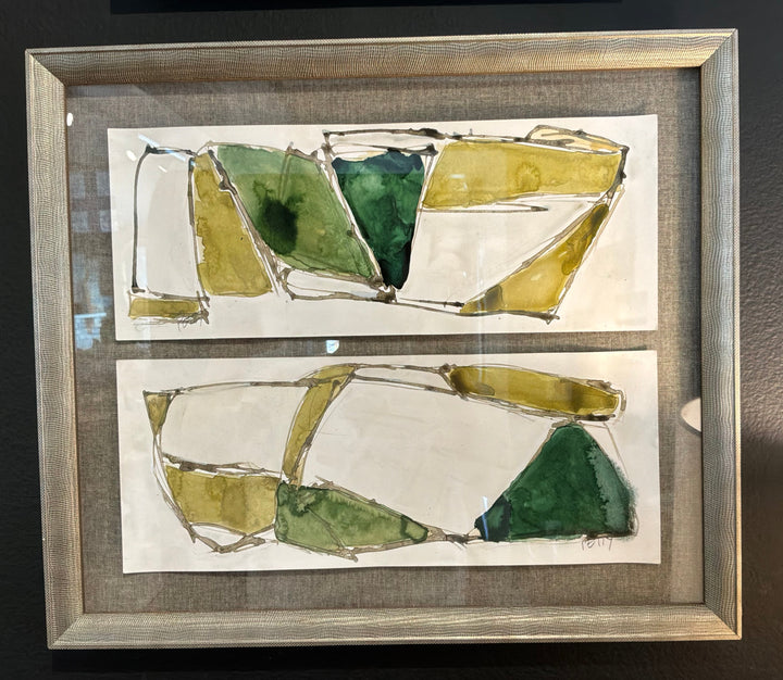 Green Abstract Art Large