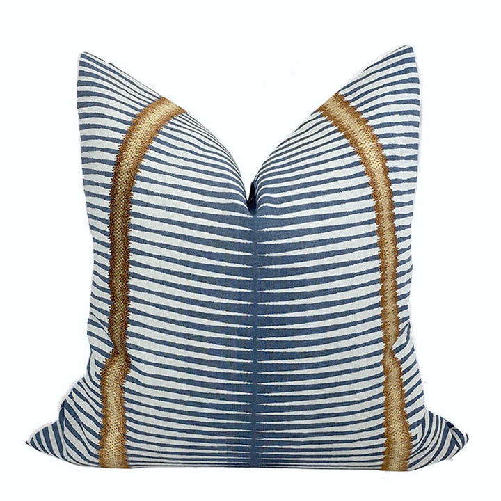 Lanai Collection Frenzy Stripe Pillow Blue 22”