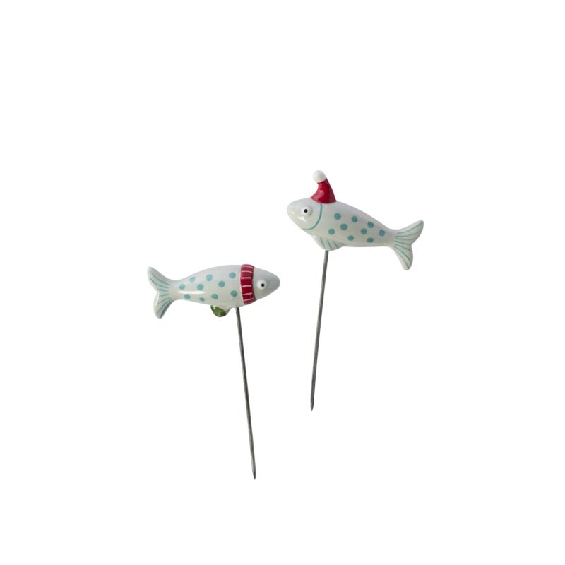 Festive Fish Plant Sticks Set of 2