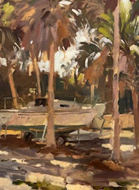 New College Boat Yard Framed 11x14
