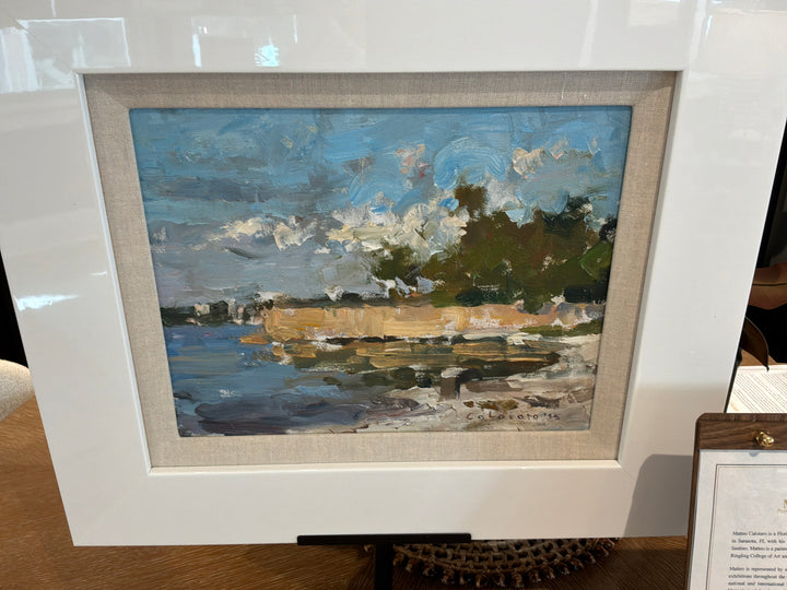 White frame beach