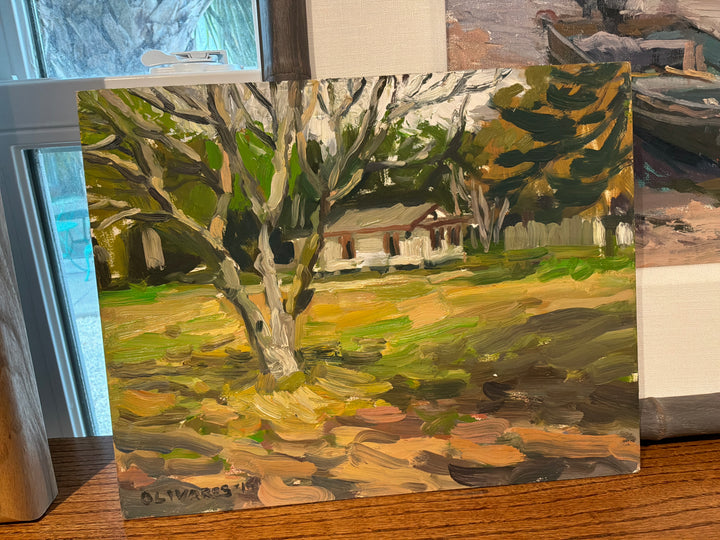 Unframed little white house