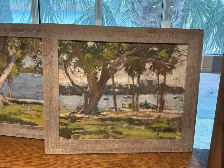 Grey frame, along the beach