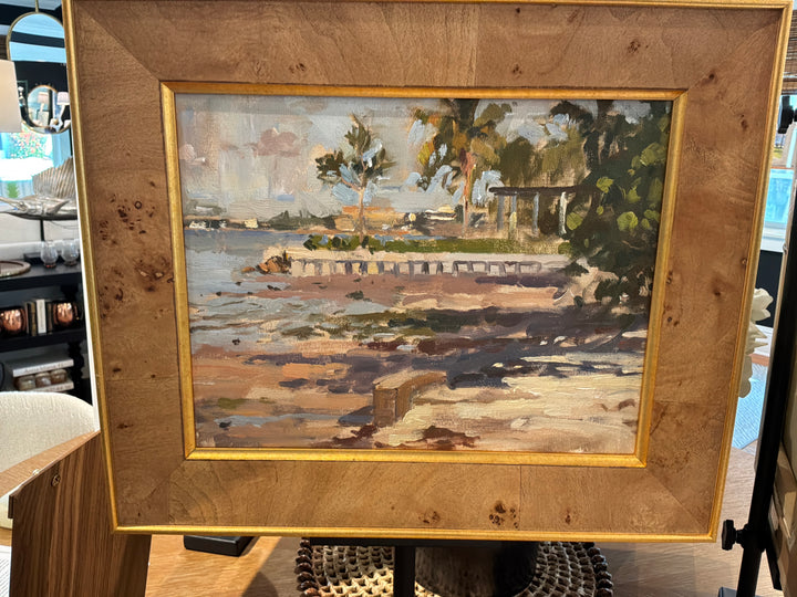 Burl wood frame and Sea wall